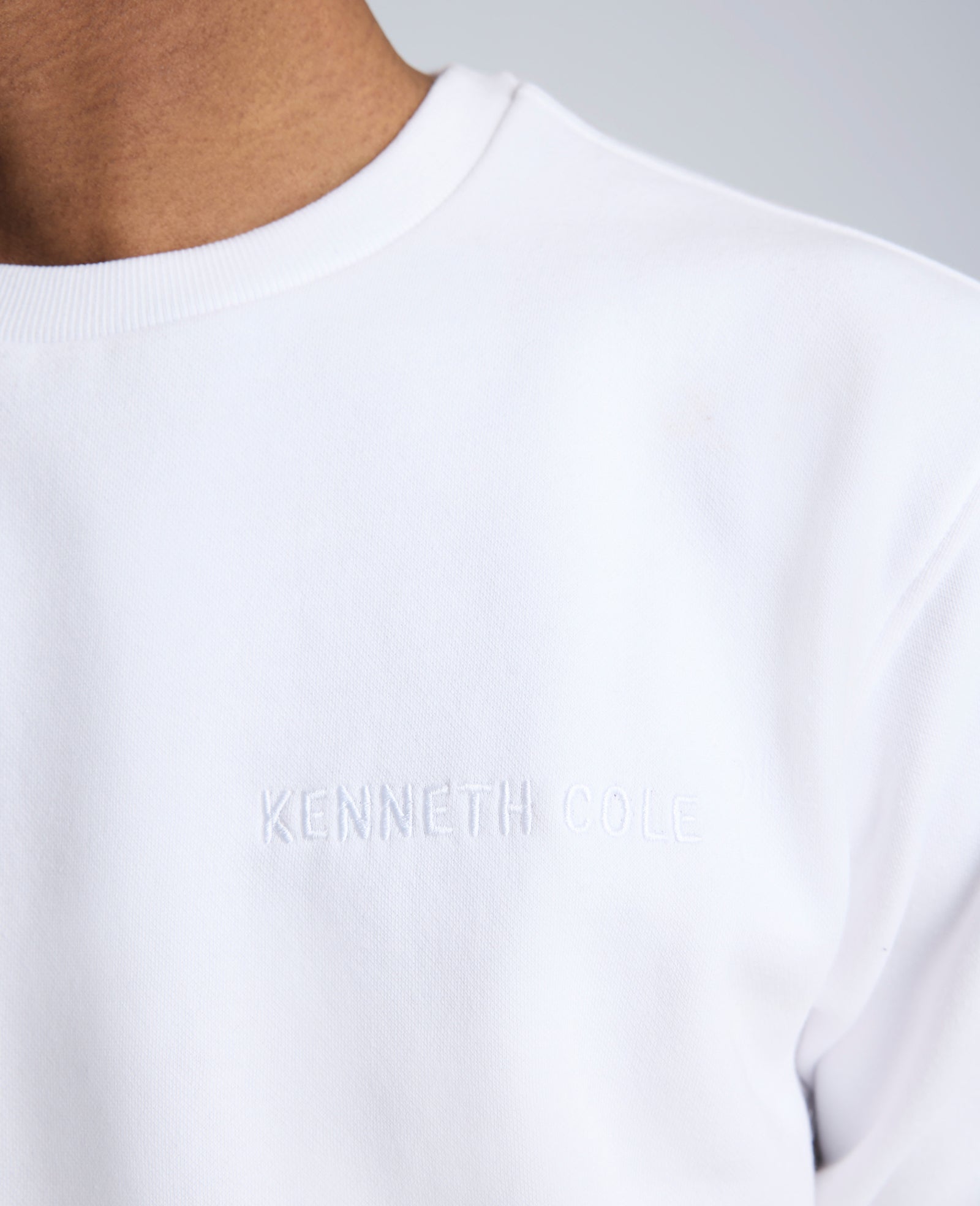 Kenneth Cole Shop Kenneth Cole Logo Sweatshirt White | Exclusive Pullover