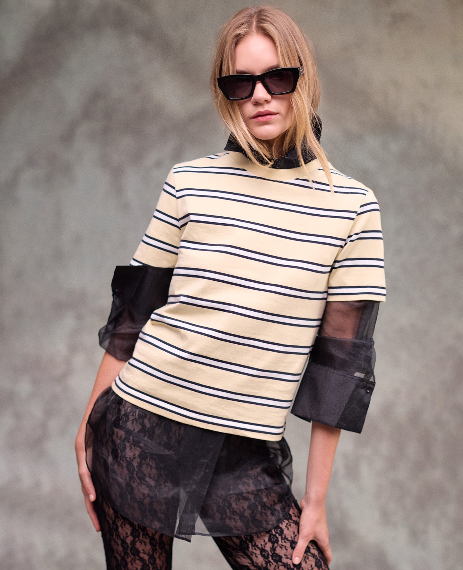 Kenneth Cole Crewneck Stripe Tee