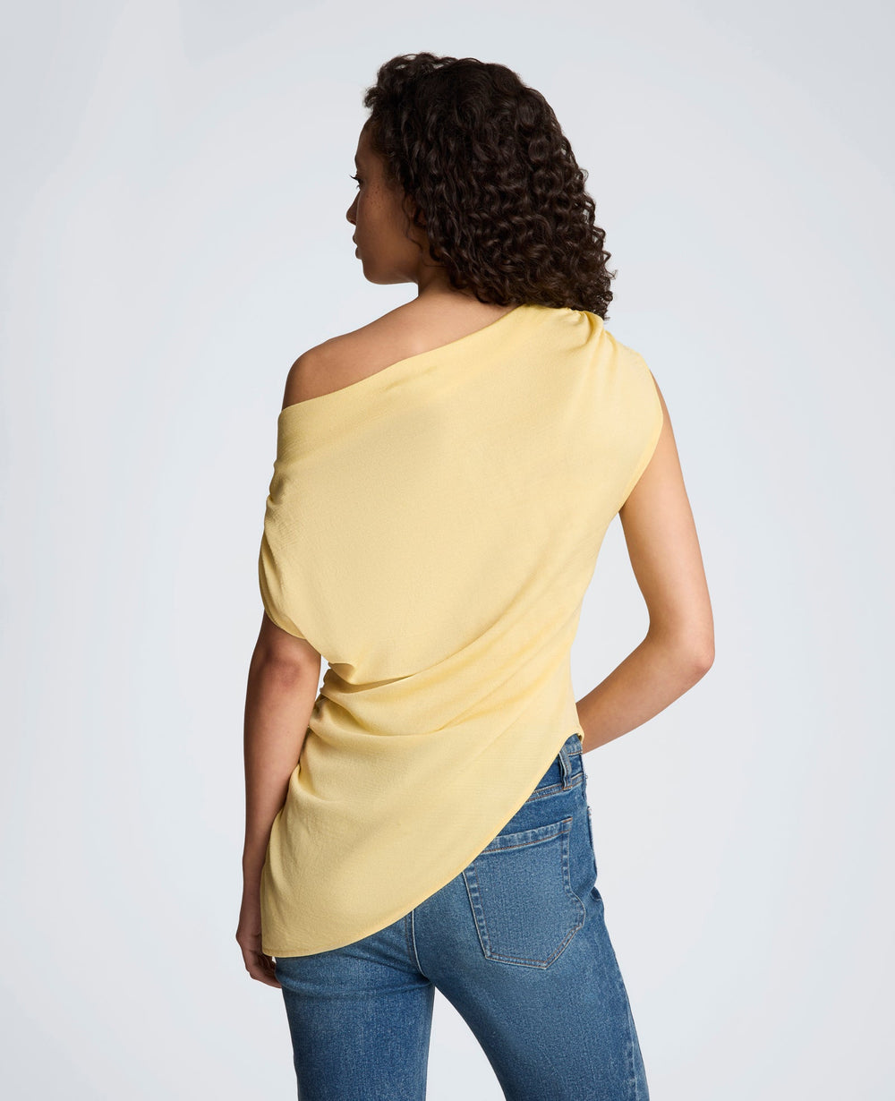 Kenneth Cole Asymmetrical Drape Neck Top