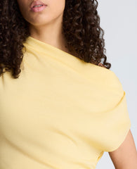 Kenneth Cole Asymmetrical Drape Neck Top