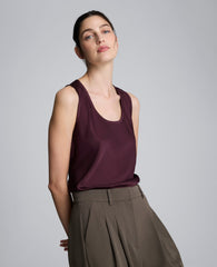Kenneth Cole Satin Scoop Neck Tank