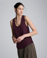 Kenneth Cole Satin Scoop Neck Tank