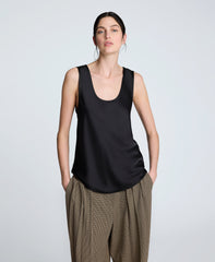 Kenneth Cole Satin Scoop Neck Tank