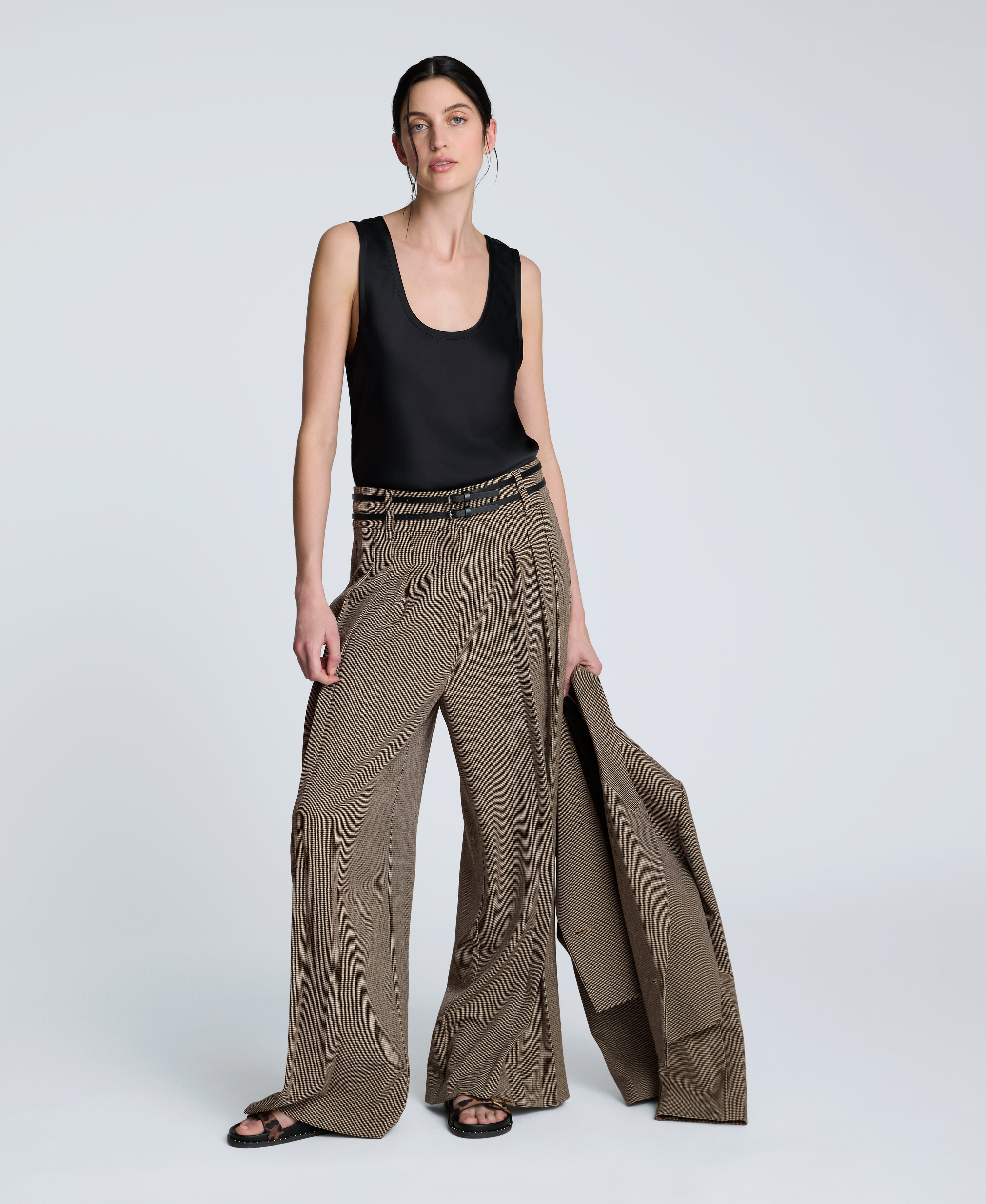 Kenneth Cole Satin Scoop Neck Tank