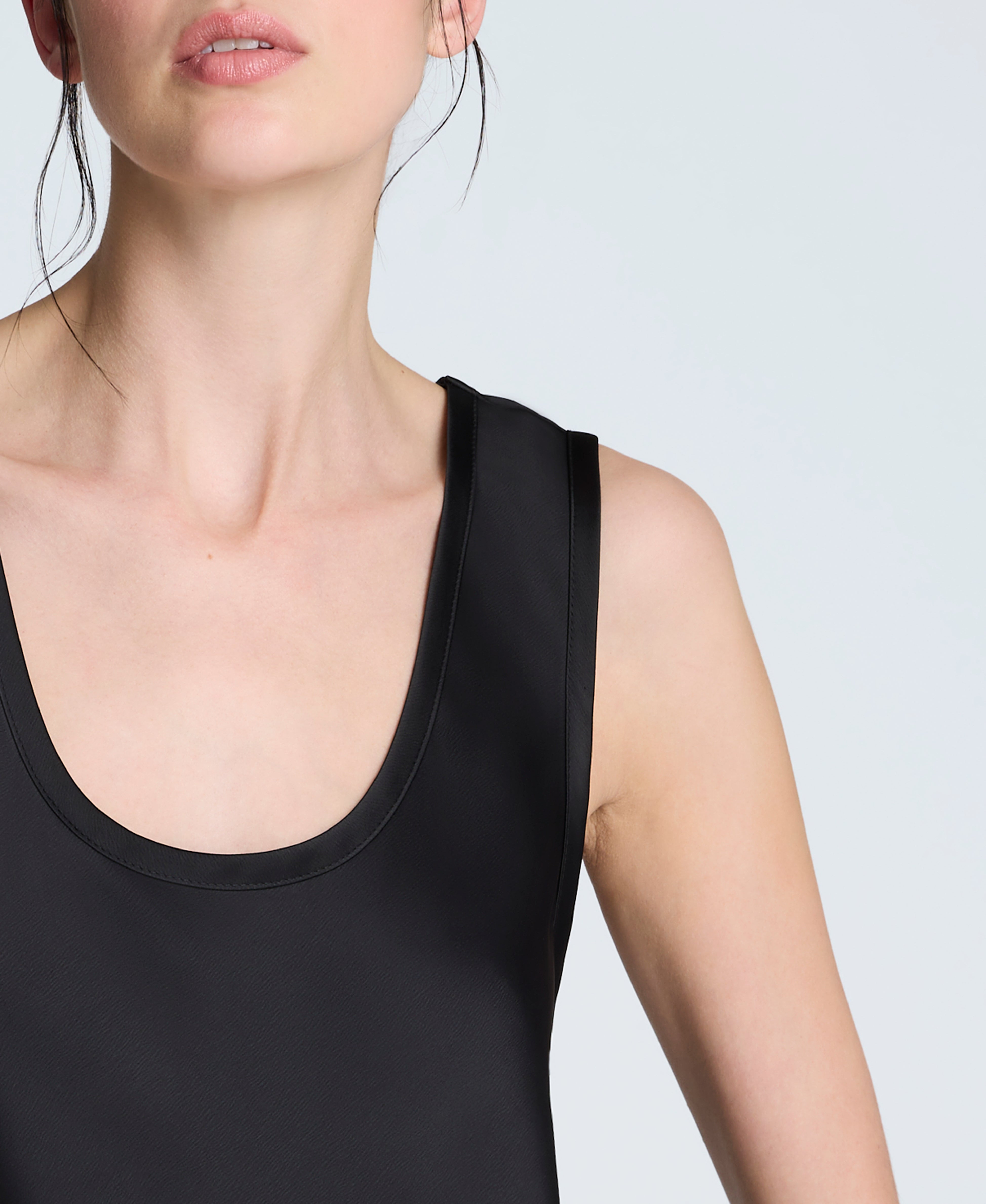 Kenneth Cole Satin Scoop Neck Tank