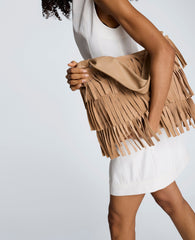 Kenneth Cole Fringe Slouch Hobo Bag