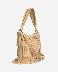 Kenneth Cole Fringe Slouch Hobo Bag