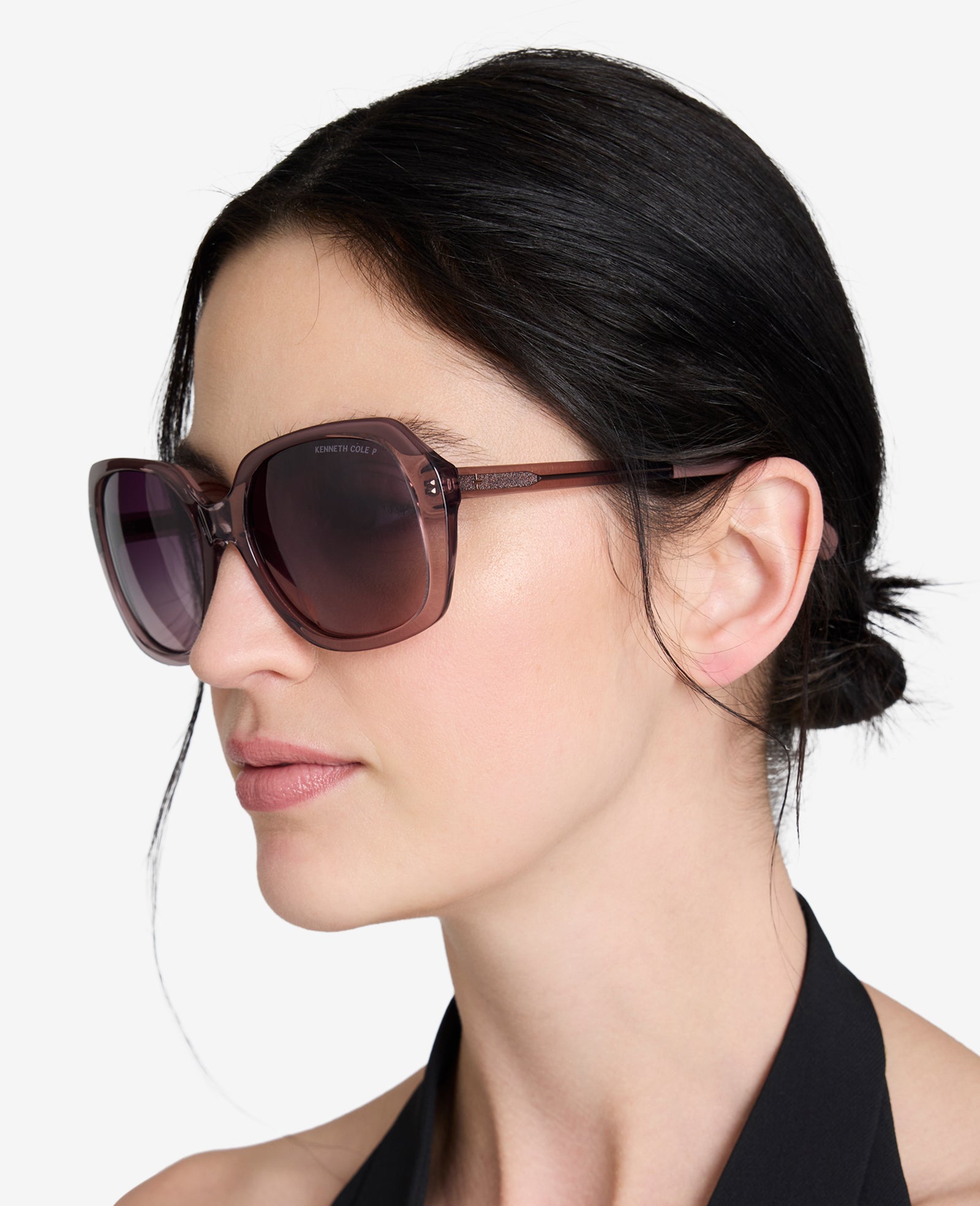 Kenneth Cole Womens Round Acetate Sunglasses with Polarized Lenses | KC