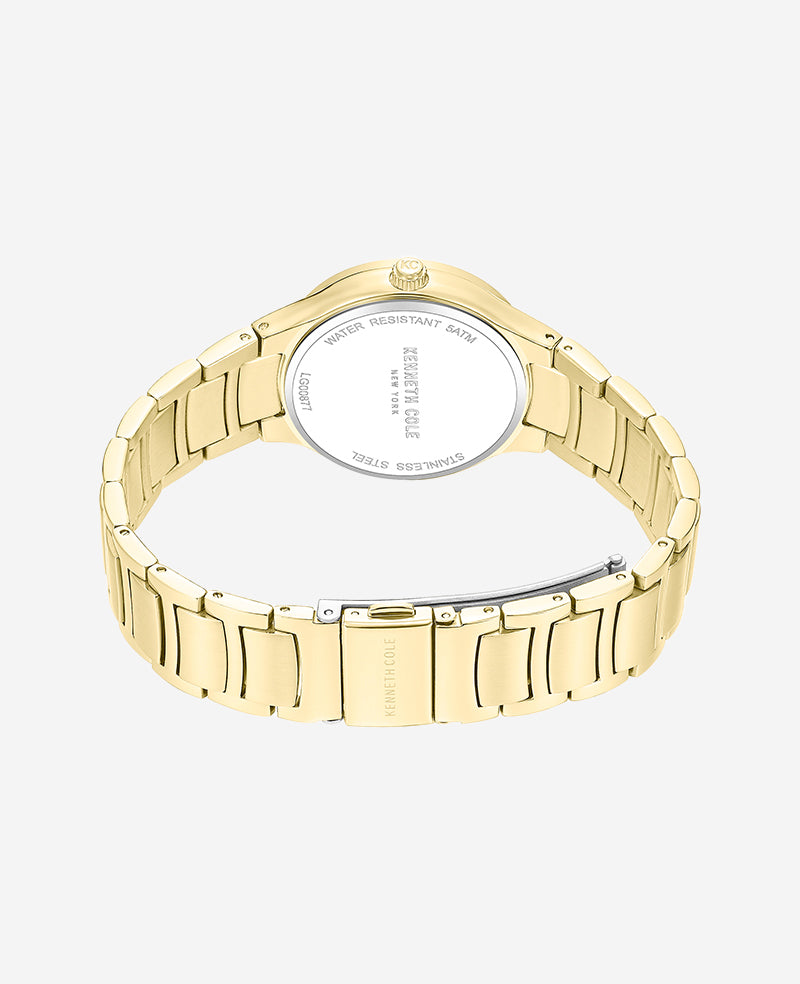 Kenneth Cole Classic Gold Tone Bracelet Watch