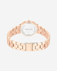 Kenneth Cole Classic Crystal Lined Outer Dial Rose Gold Bracelet Watch