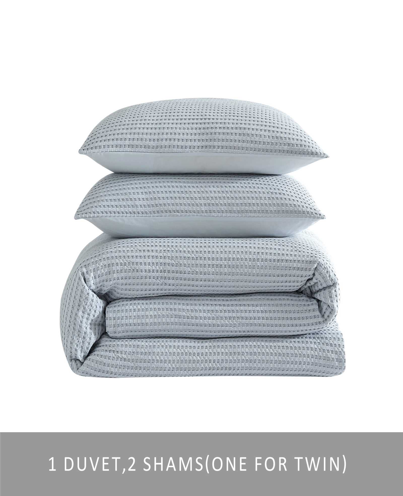 Kenneth Cole Solid Waffle Duvet Set