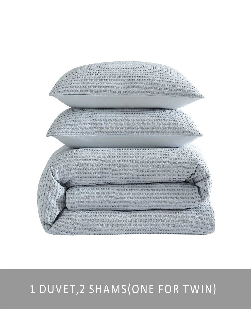 Kenneth Cole Solid Waffle Duvet Set