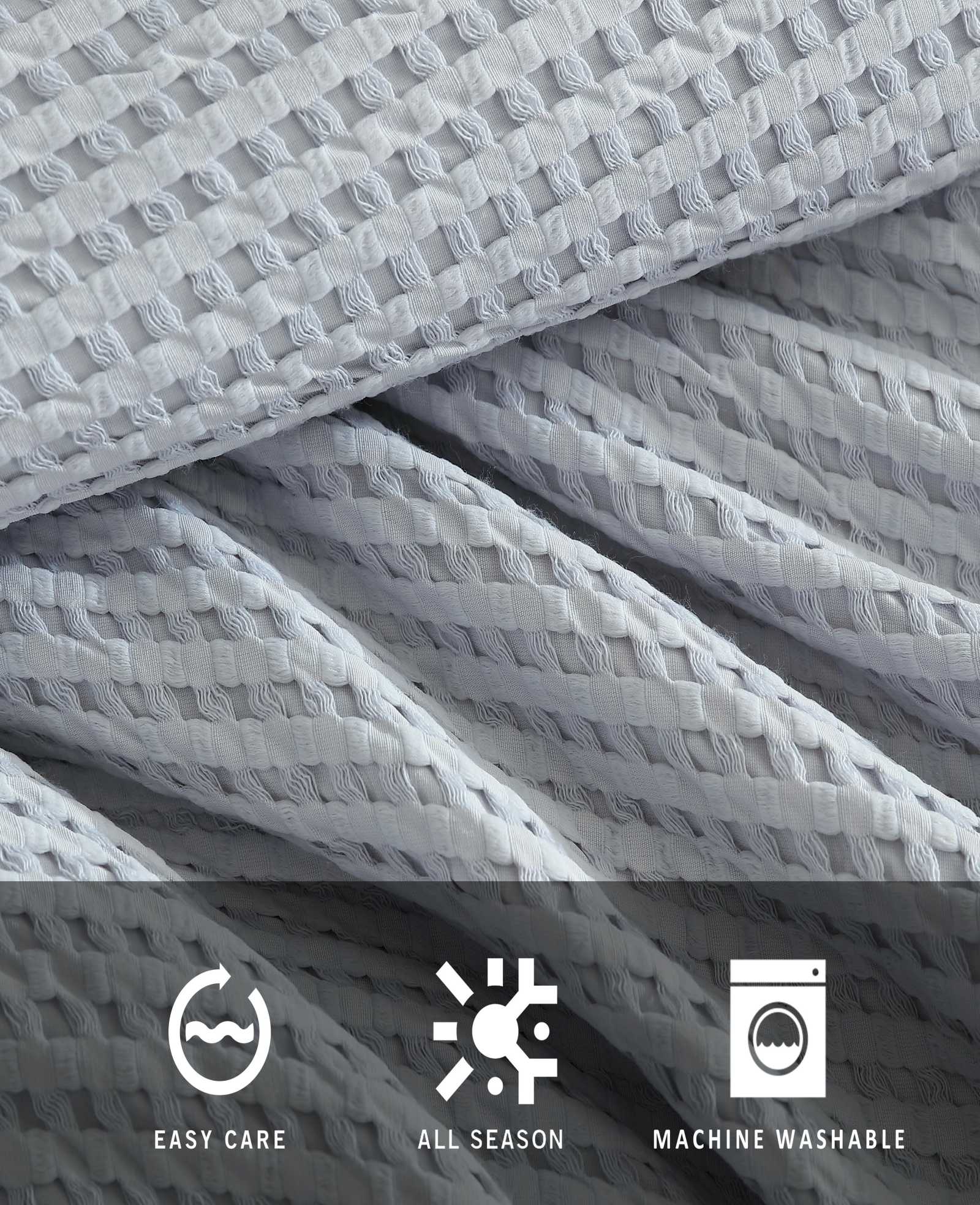 Kenneth Cole Solid Waffle Duvet Set
