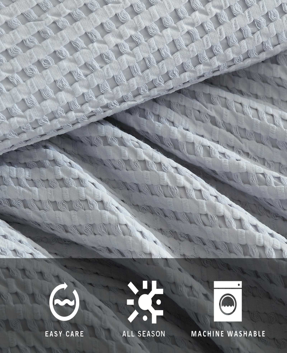 Kenneth Cole Solid Waffle Duvet Set