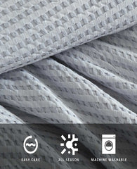 Kenneth Cole Solid Waffle Duvet Set