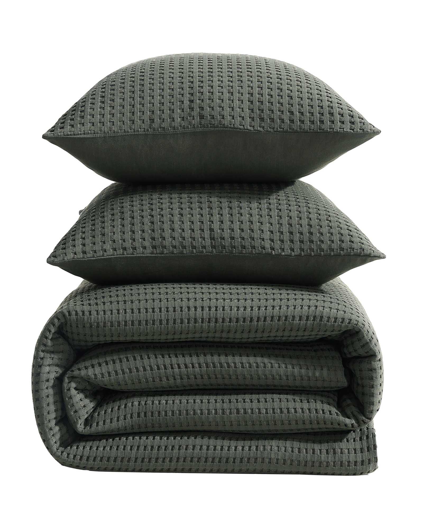 Kenneth Cole Shop Solid Waffle Comforter Set – Green | Kenneth Cole