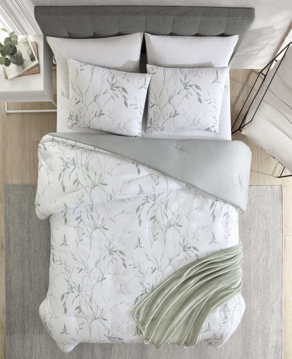 Kenneth Cole Ink Wash Vine Comforter + Sham Set
