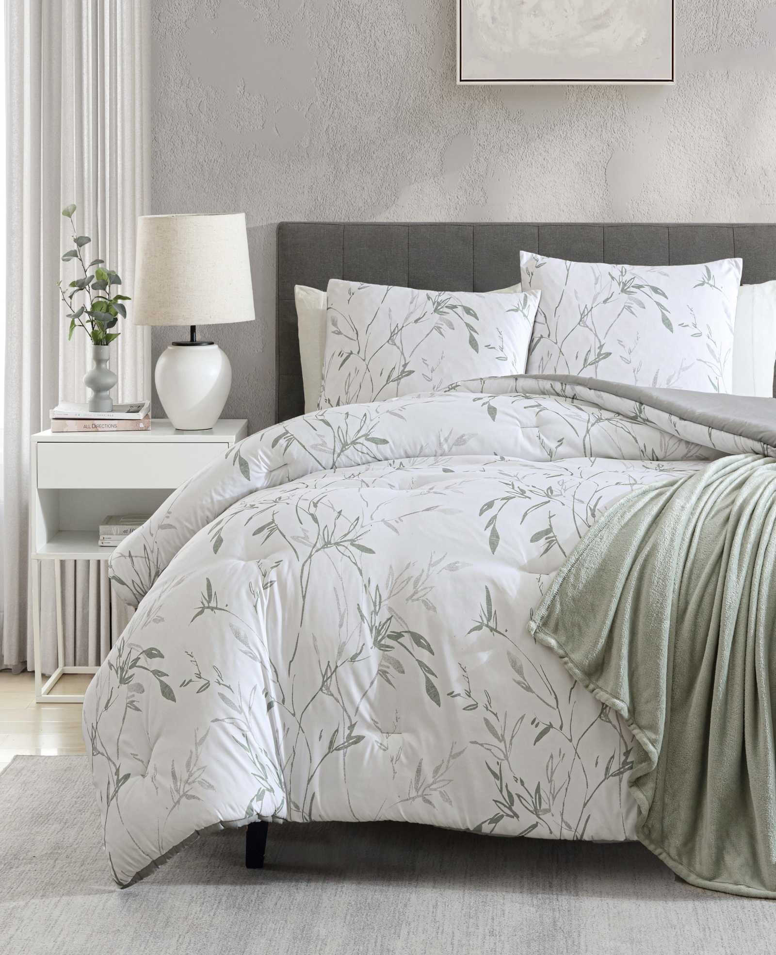 Kenneth Cole Ink Wash Vine Comforter + Sham Set