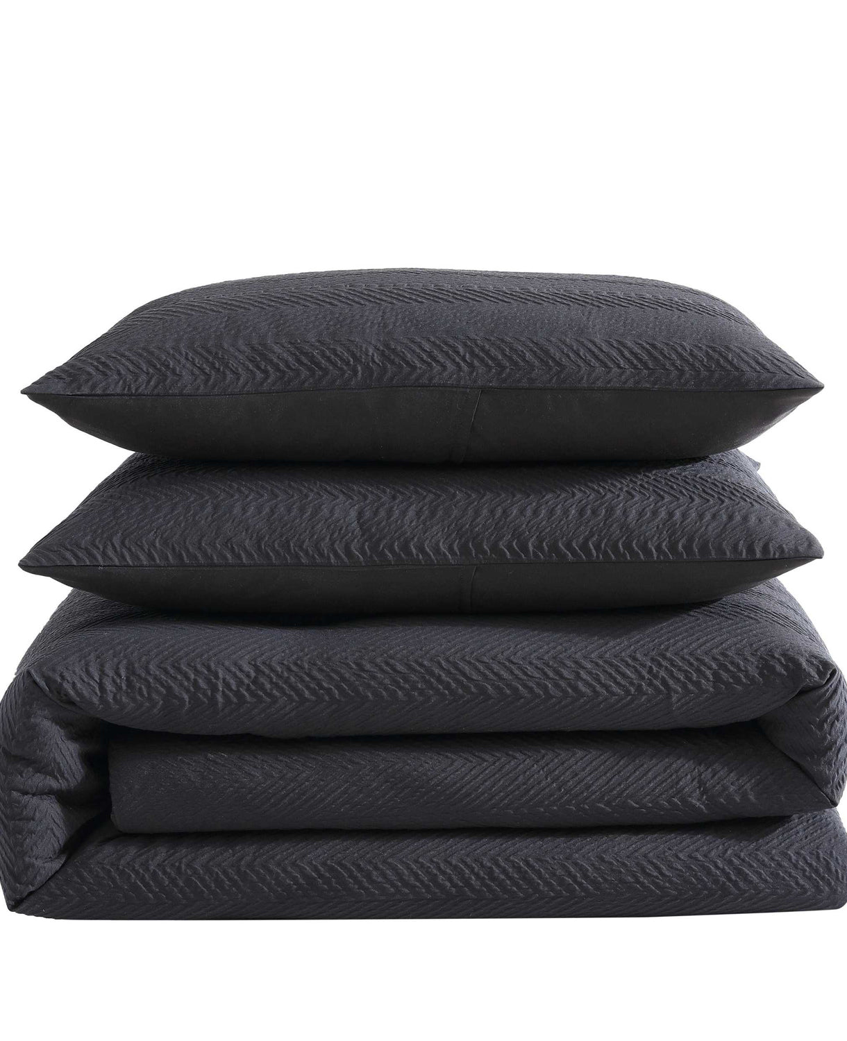 Kenneth Cole Shop Black Herringbone Comforter Set – Soft & Stylish | KC