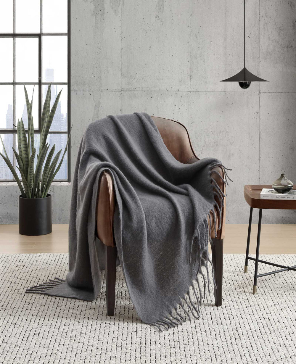 Kenneth Cole Mohair Throw Blanket