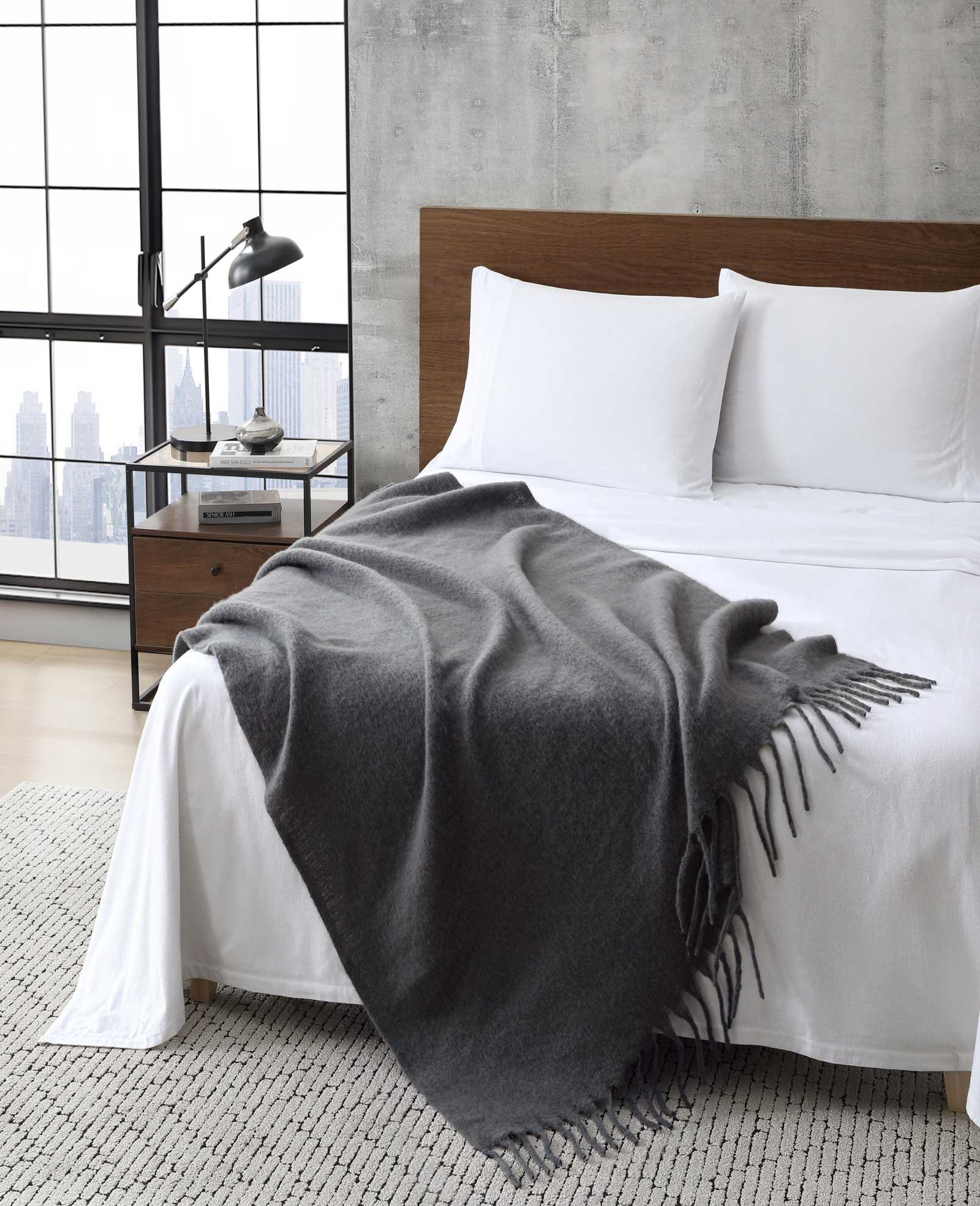 Kenneth Cole Mohair Throw Blanket