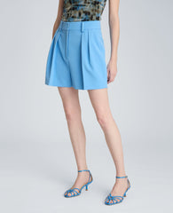 Kenneth Cole High Rise Fly Front Pleated Short