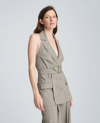 Kenneth Cole Halter Vest with Belt