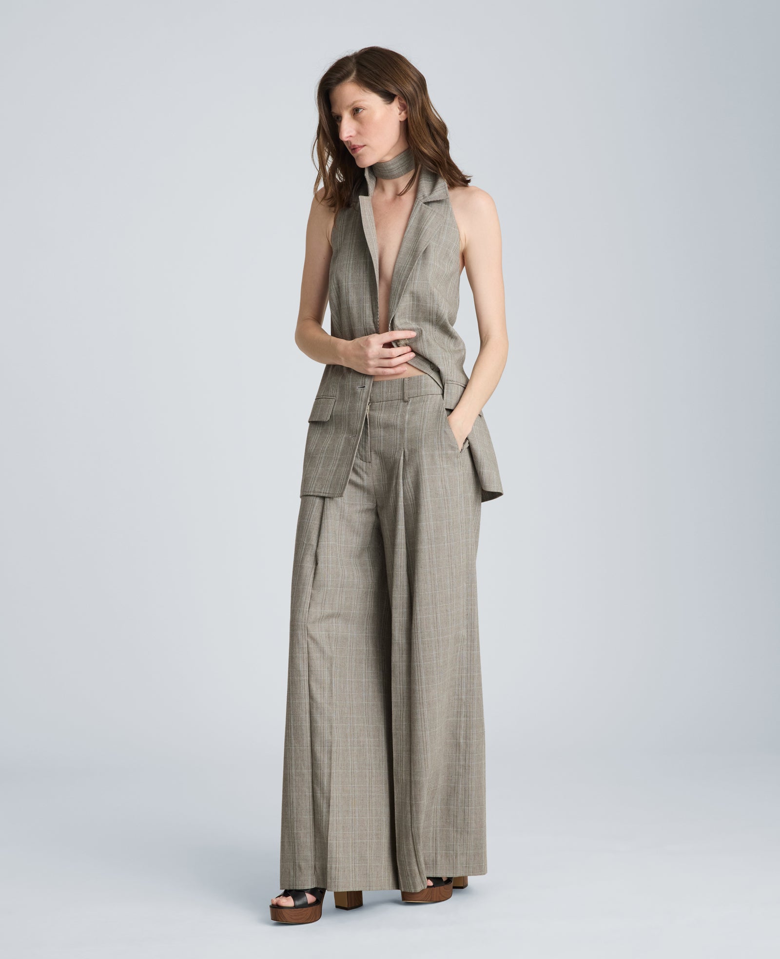 Kenneth Cole Halter Vest with Belt