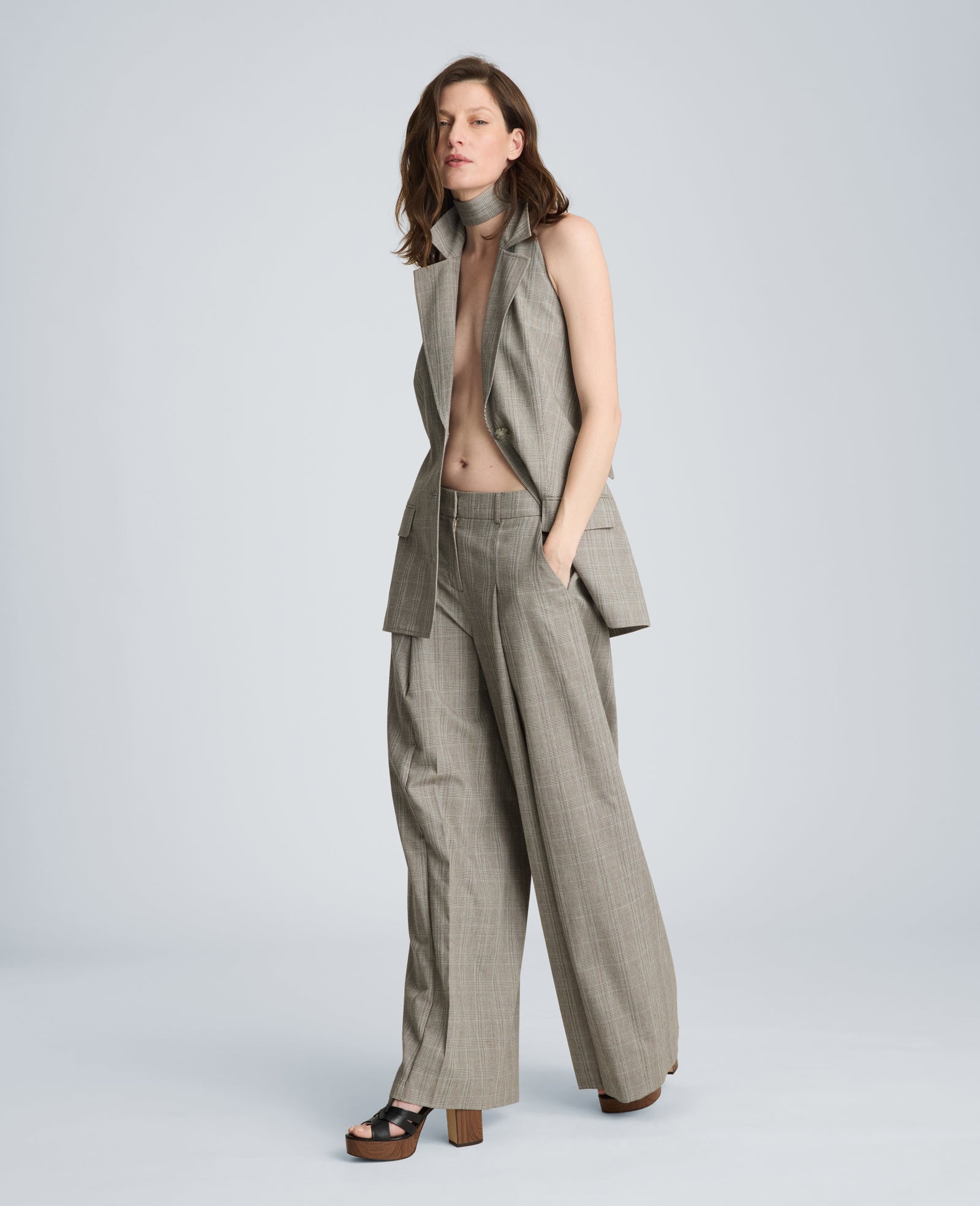 Kenneth Cole Halter Vest with Belt