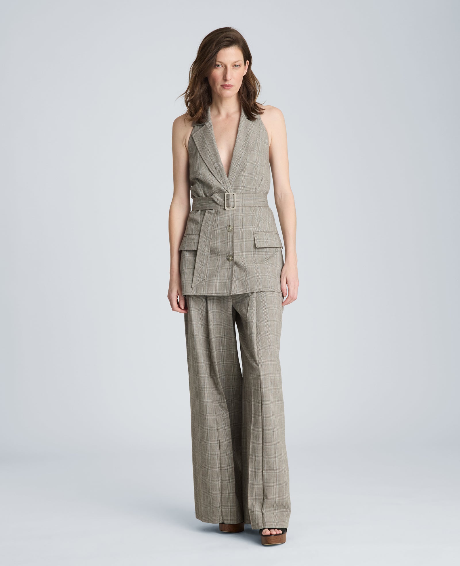 Kenneth Cole Halter Vest with Belt
