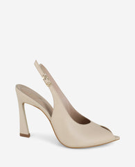 Kenneth Cole Priya Leather Peep-Toe Slingback Heel