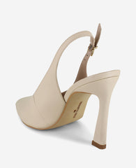Kenneth Cole Priya Leather Peep-Toe Slingback Heel