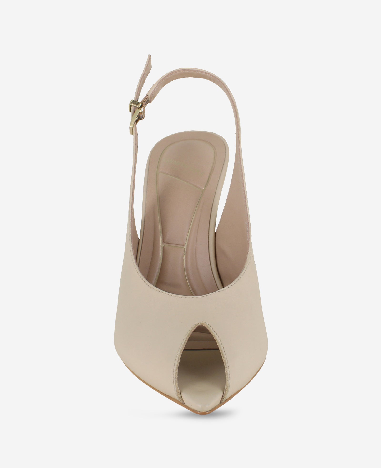 Kenneth Cole Priya Leather Peep-Toe Slingback Heel