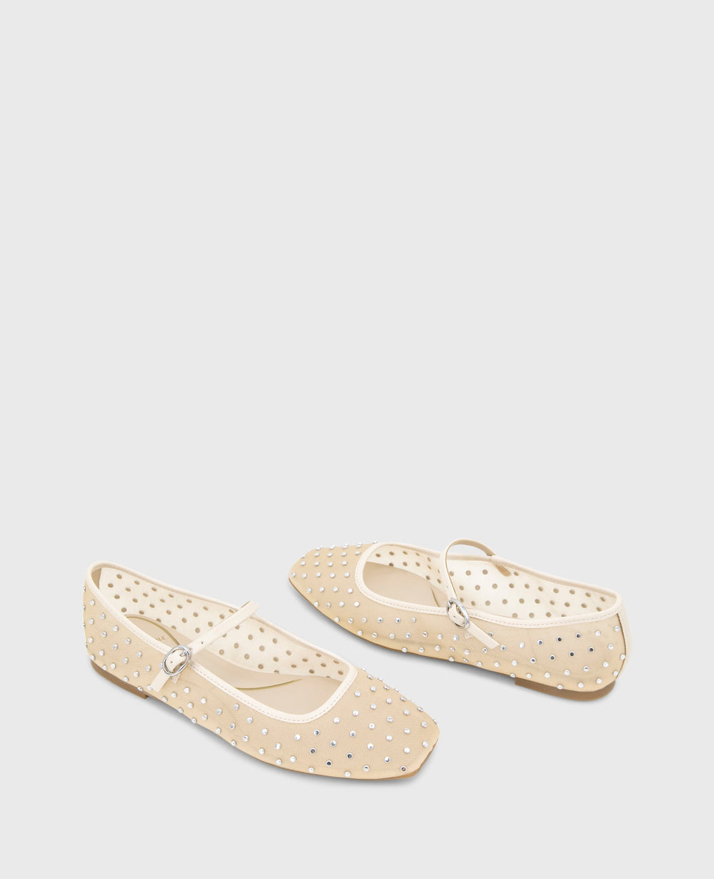 Kenneth Cole Shop Jasper Nude Mesh Micro Stud Ballet Flat | Kenneth Cole