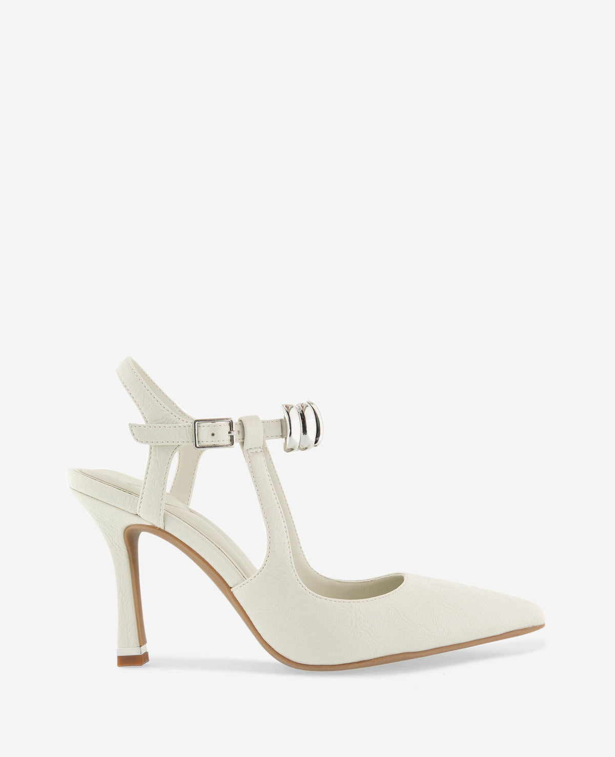 Kenneth Cole Romi Patent Hardware Ankle Slingback Heel