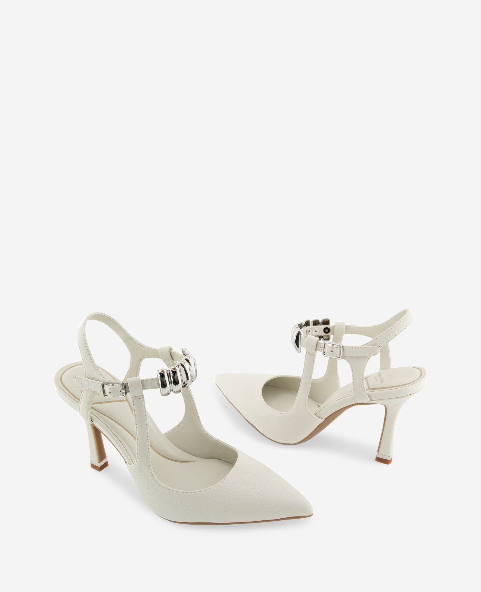 Kenneth Cole Romi Patent Hardware Ankle Slingback Heel