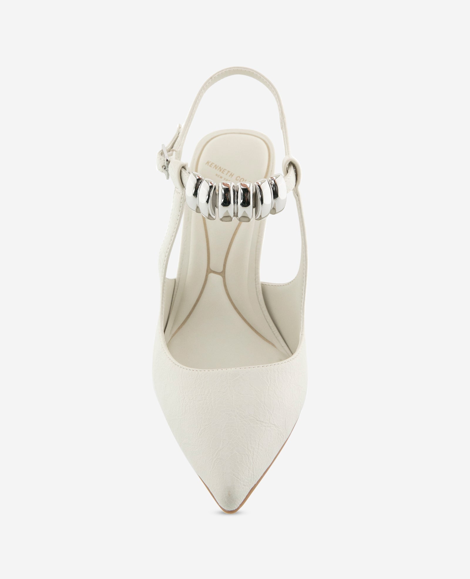 Kenneth Cole Romi Patent Hardware Ankle Slingback Heel