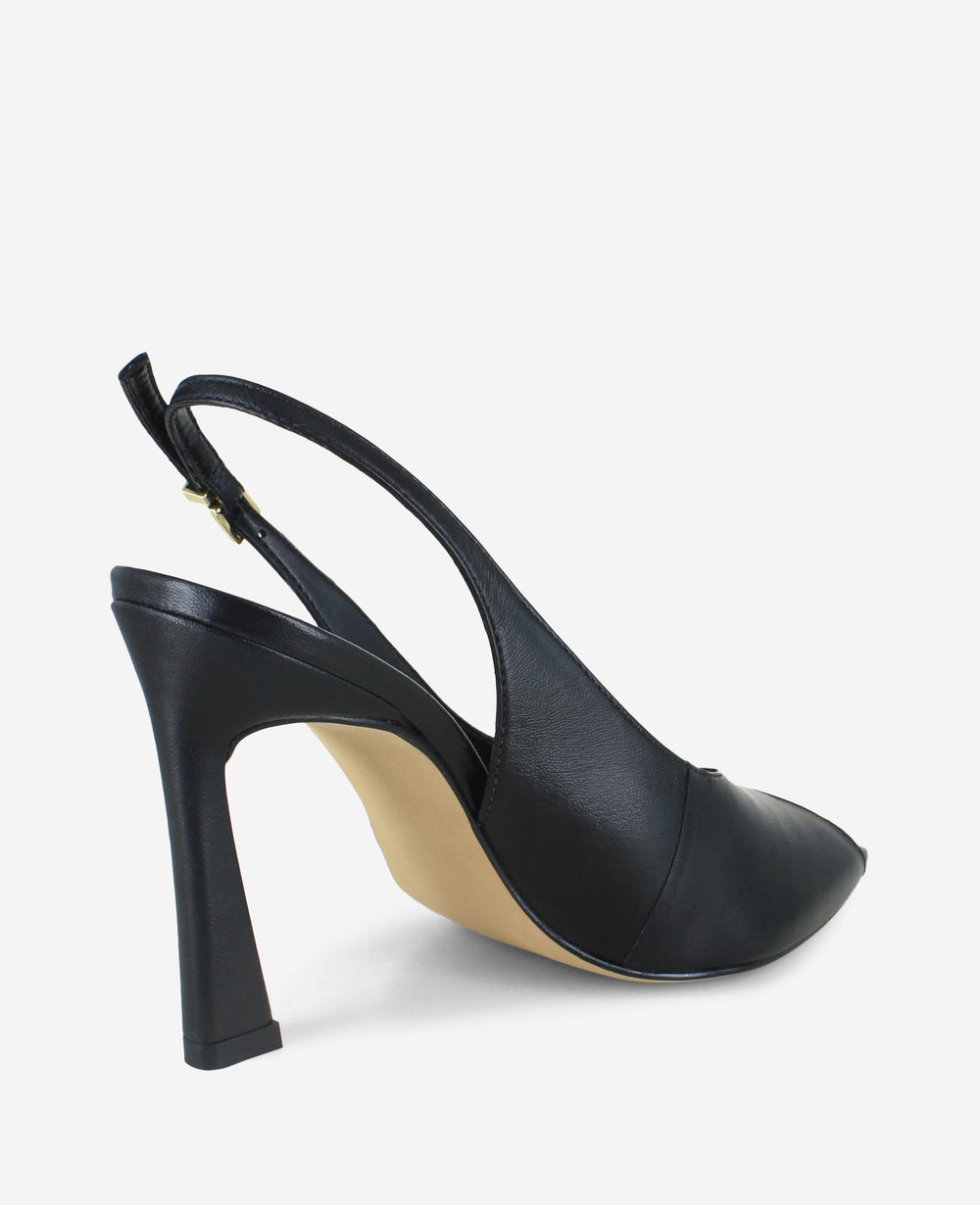 Kenneth Cole Priya Leather Peep Toe Slingback Heel