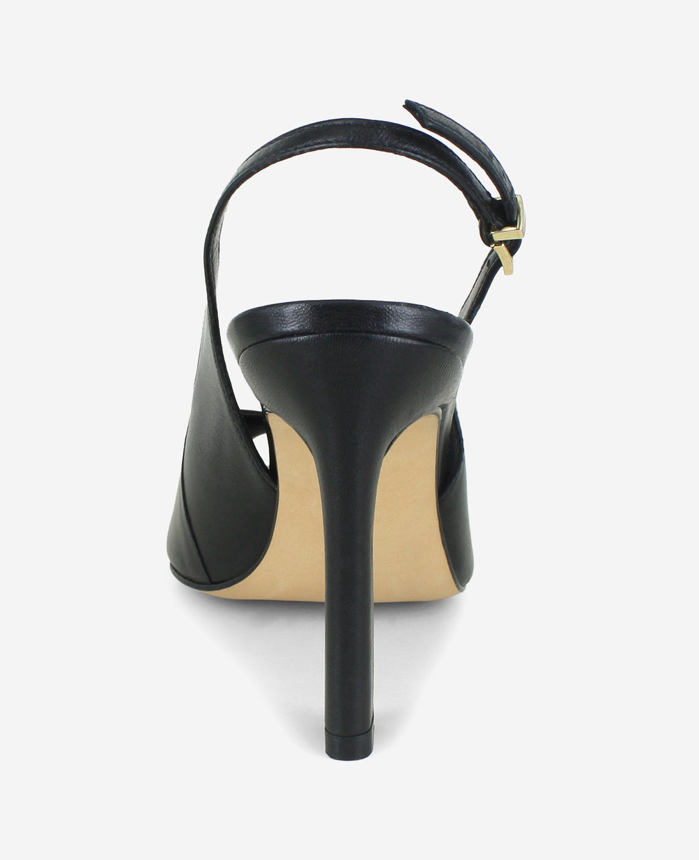 Kenneth Cole Priya Leather Peep Toe Slingback Heel