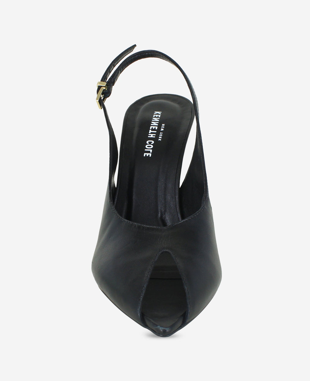 Kenneth Cole Priya Leather Peep Toe Slingback Heel