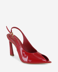 Kenneth Cole Priya Patent Peep-Toe Slingback Heel