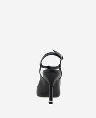 Kenneth Cole Romi T-Strap Heels – Silver Cap & Leather Style | KC
