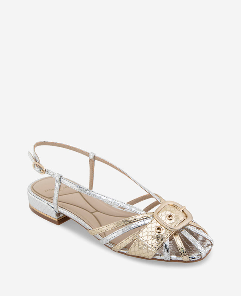 Kenneth Cole Farrah Snake-Print Slingback Sandal – 1″ Heel | Kenneth Cole