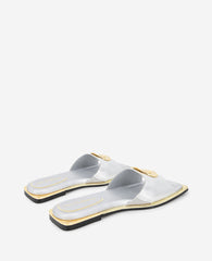 Kenneth Cole Shop Asher Silver Leather Metal Ring Sandal | Kenneth Cole