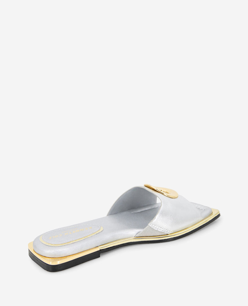 Kenneth Cole Shop Asher Silver Leather Metal Ring Sandal | Kenneth Cole