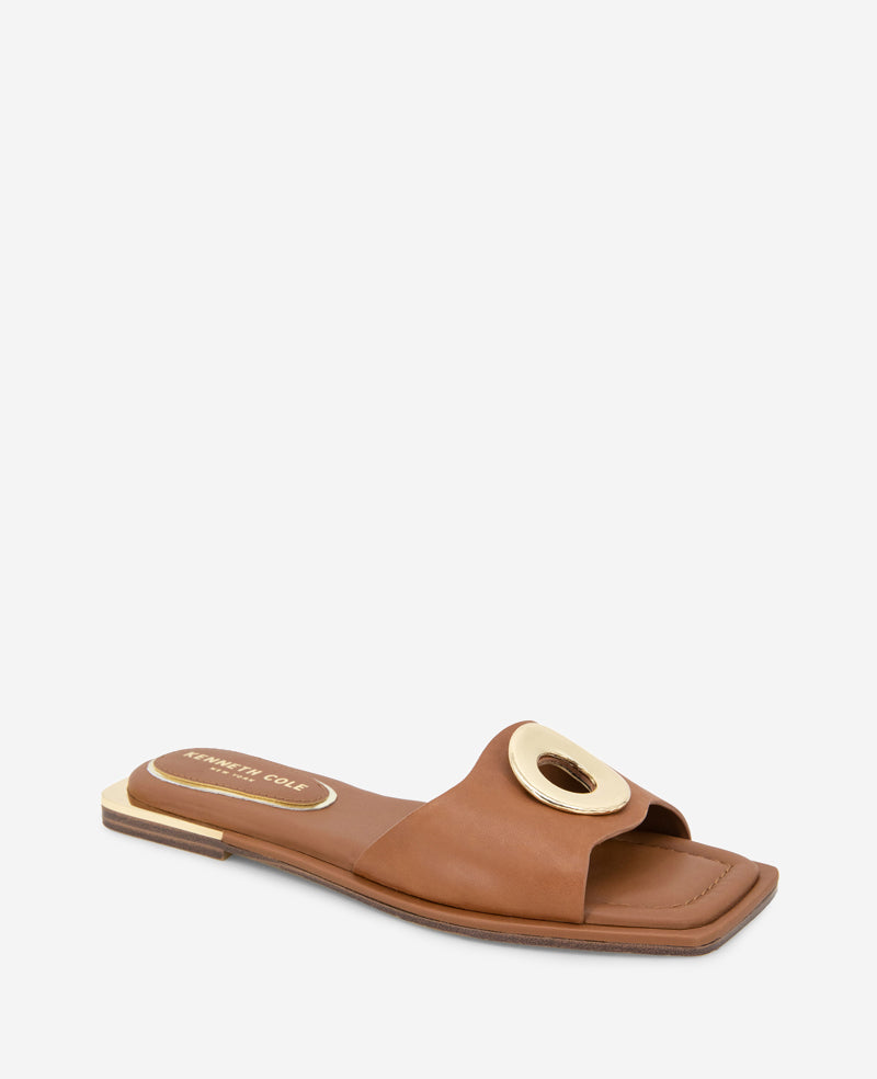 Kenneth Cole Asher Tan Leather Sandal for Women| Kenneth Cole