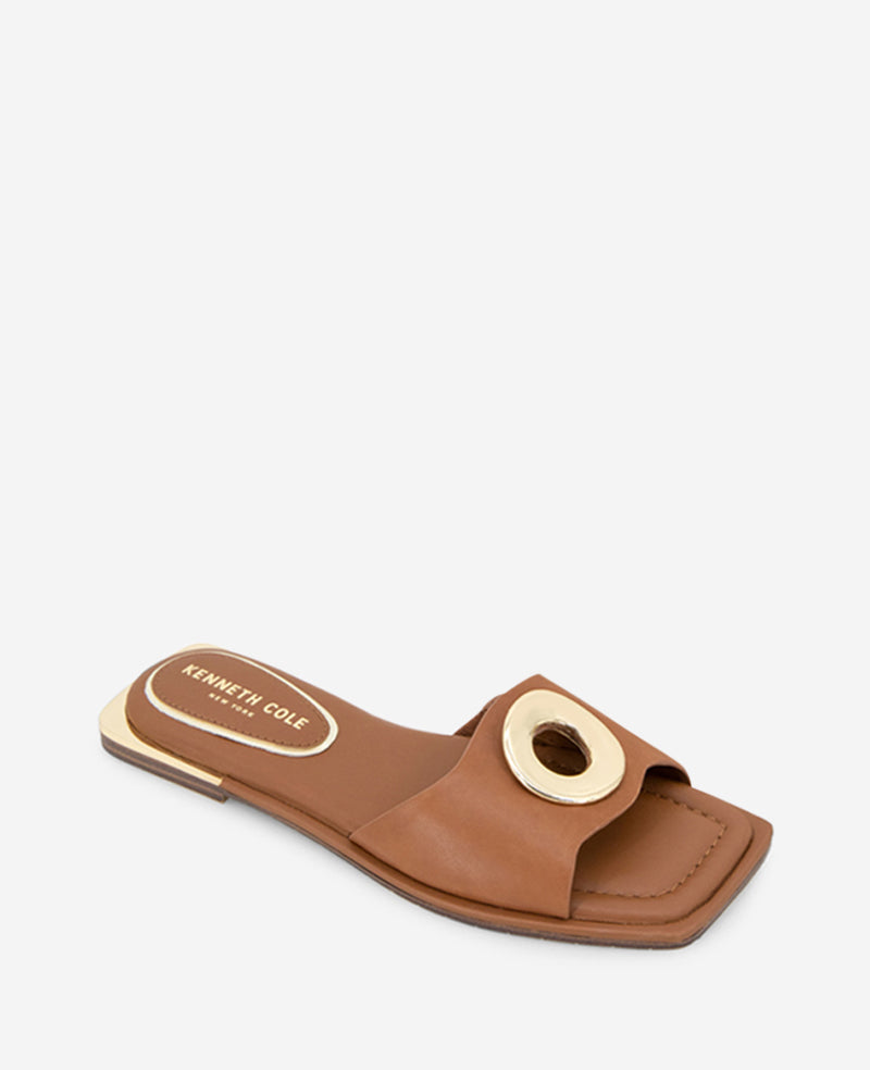 Kenneth Cole Asher Tan Leather Sandal for Women| Kenneth Cole