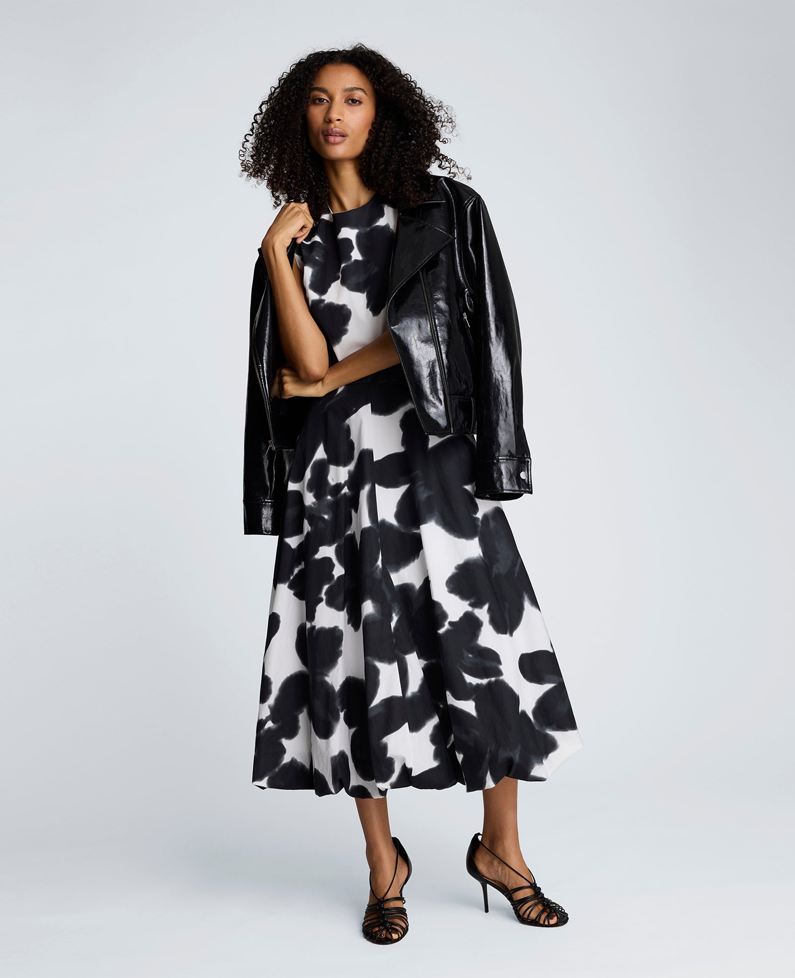 Kenneth Cole Bubble Hem Midi Dress