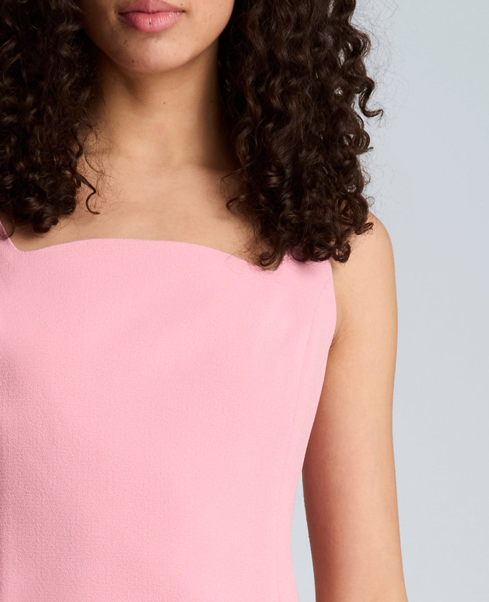 Kenneth Cole Sculpted Neck Mini Fit and Flare Dress