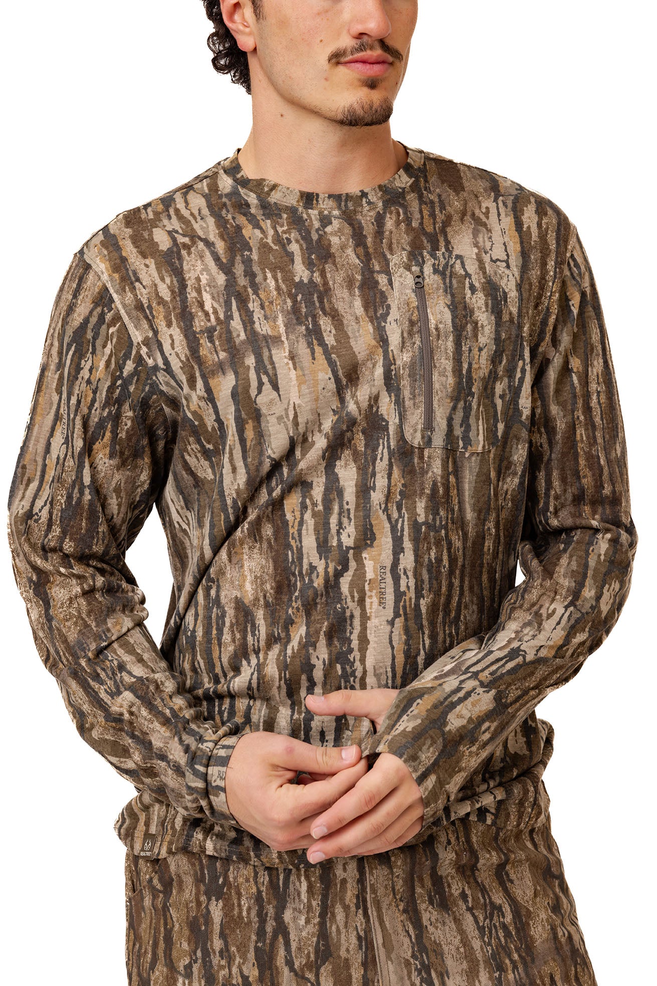 Realtree Bamboo Long Sleeve Crew Neck Camo Shirt